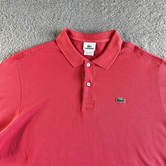 Lacoste Other - Lacoste Polo Shirt Mens Extra Large 6 Pink Pique Peruvian Cotton Golf Devanlay